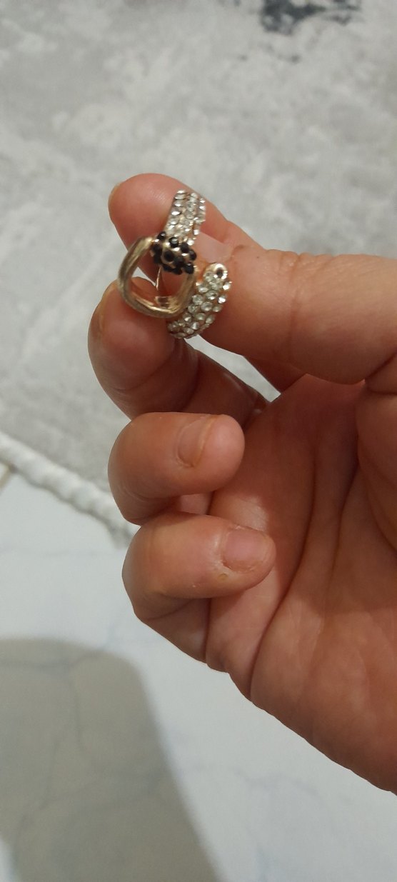 Parlak Altın Tokalı Yılan Desenli Kadın Yüzük - Görsel 4