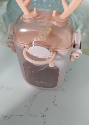 Pembe Çocuk Termos Şişesi Antilop Figürlü - Görsel 3