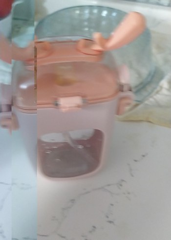 Pembe Çocuk Termos Şişesi Antilop Figürlü - Görsel 2