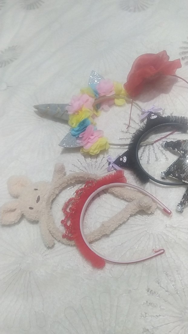 Renkli Nakışlı Elastik Çocuk Taçları - Görsel 2