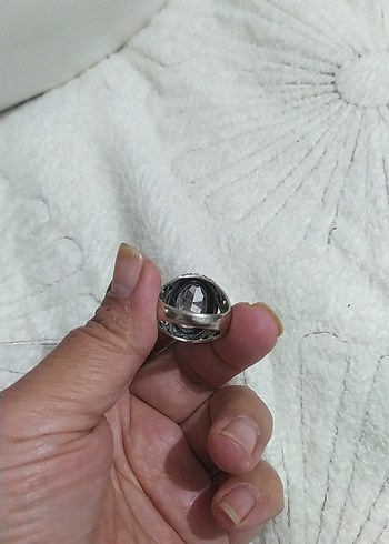 Parlak Kahverengi Vintage Erkek Yüzük - Görsel 3