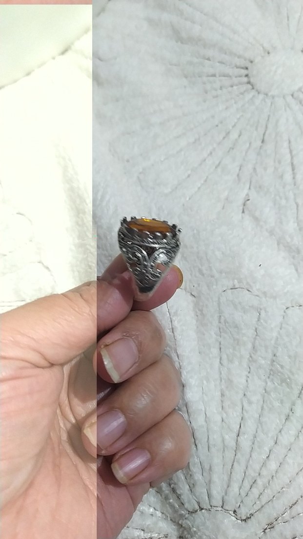 Parlak Kahverengi Vintage Erkek Yüzük - Görsel 2