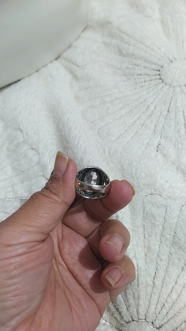 Parlak Kahverengi Vintage Erkek Yüzük - Görsel 3