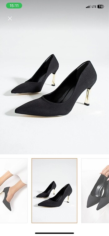 40 Beden siyah Renk Stiletto