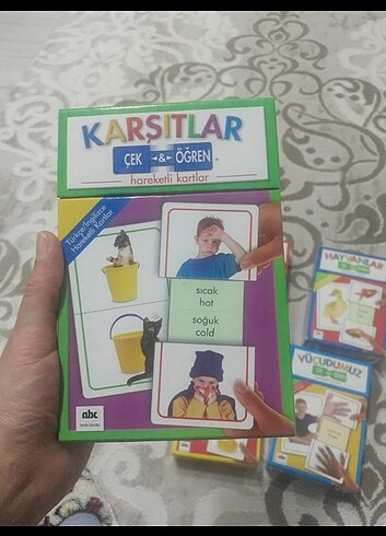 Hareketli ingilizce Türkçe çeviri kartlar