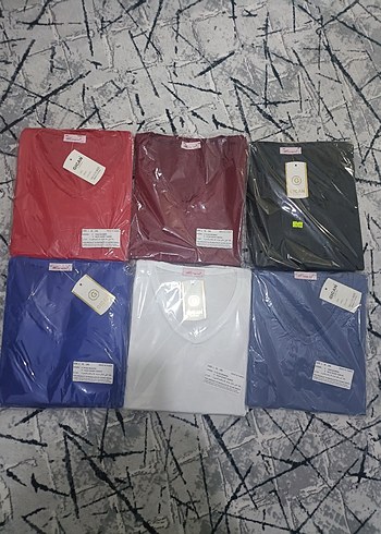 kadın V Yaka Kısa Kollu Basic Tişört