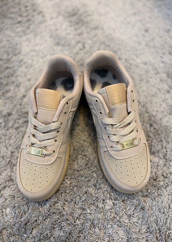 Nike Bej Süet Bağcıklı çocuk Spor Ayakkabı - Görsel 5