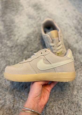 Nike Bej Süet Bağcıklı çocuk Spor Ayakkabı - Görsel 3