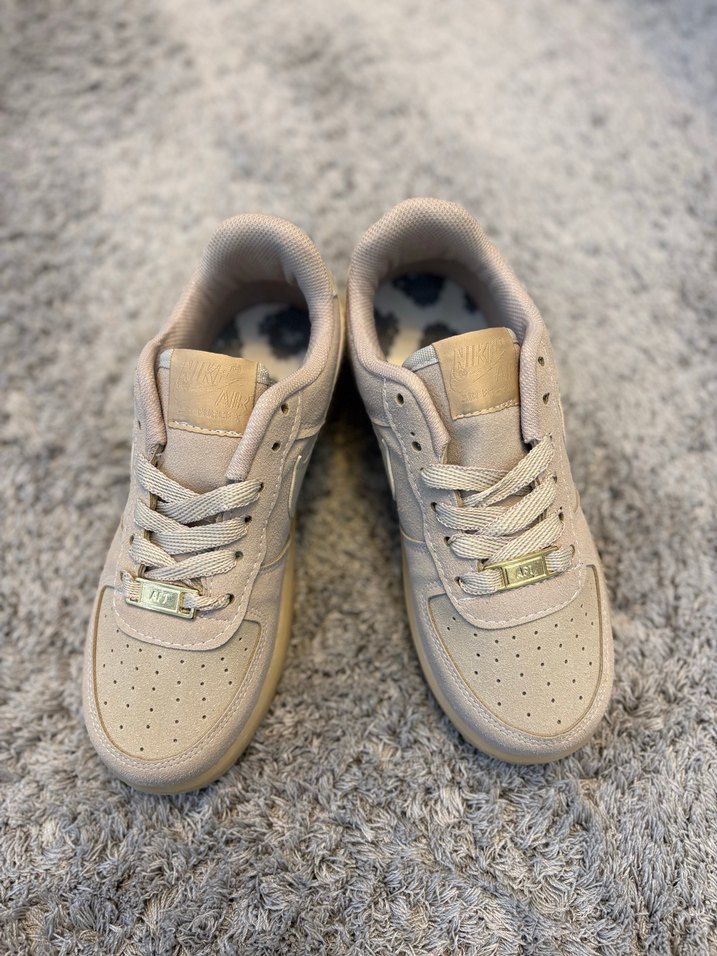 Nike Bej Süet Bağcıklı çocuk Spor Ayakkabı - Görsel 5