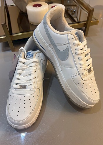 Nike Air Force 1 Beyaz Acik Mavi Sneaker