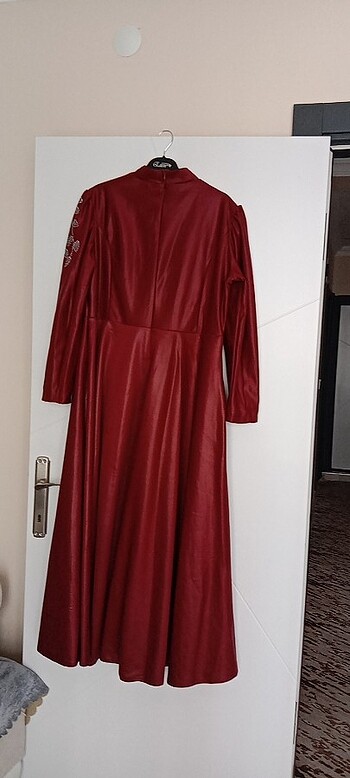 46 Beden bordo Renk Abiye yeni