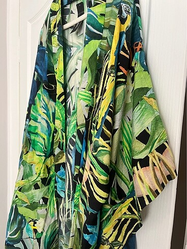 m Beden Yaprak desenli kimono