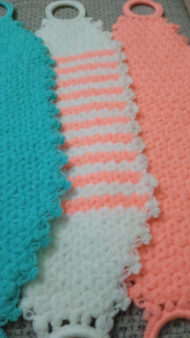 Çok Renkli Örgü Banyo Lifi - Görsel 5