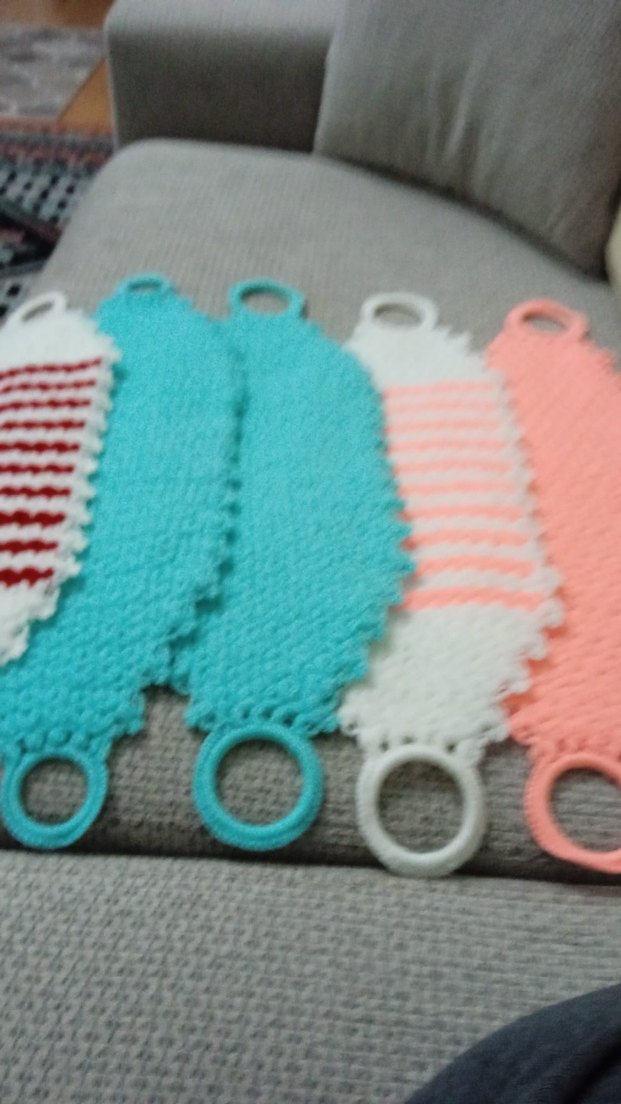 Çok Renkli Örgü Banyo Lifi - Görsel 4