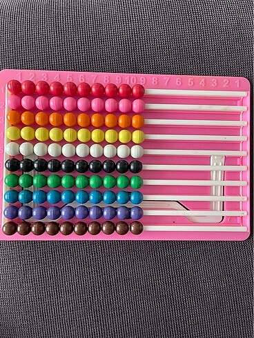 ABAKÜS SAYI BONCUĞU KARIŞIK RENKLİ - Görsel 3