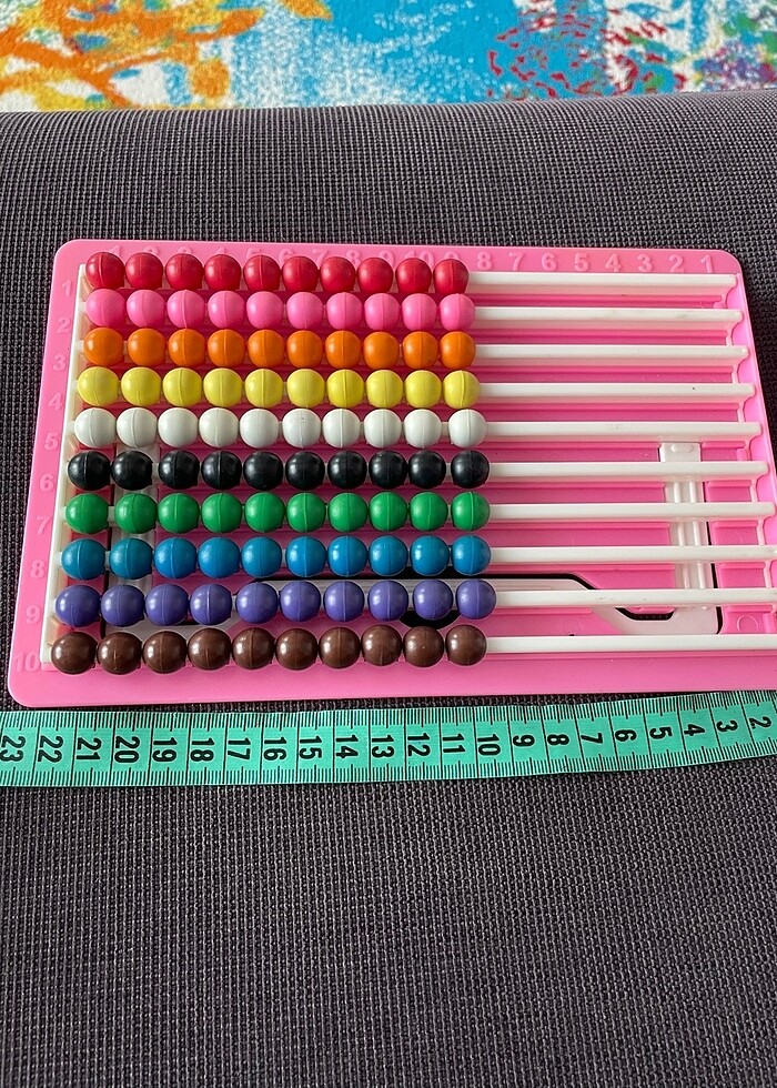 ABAKÜS SAYI BONCUĞU KARIŞIK RENKLİ - Görsel 4