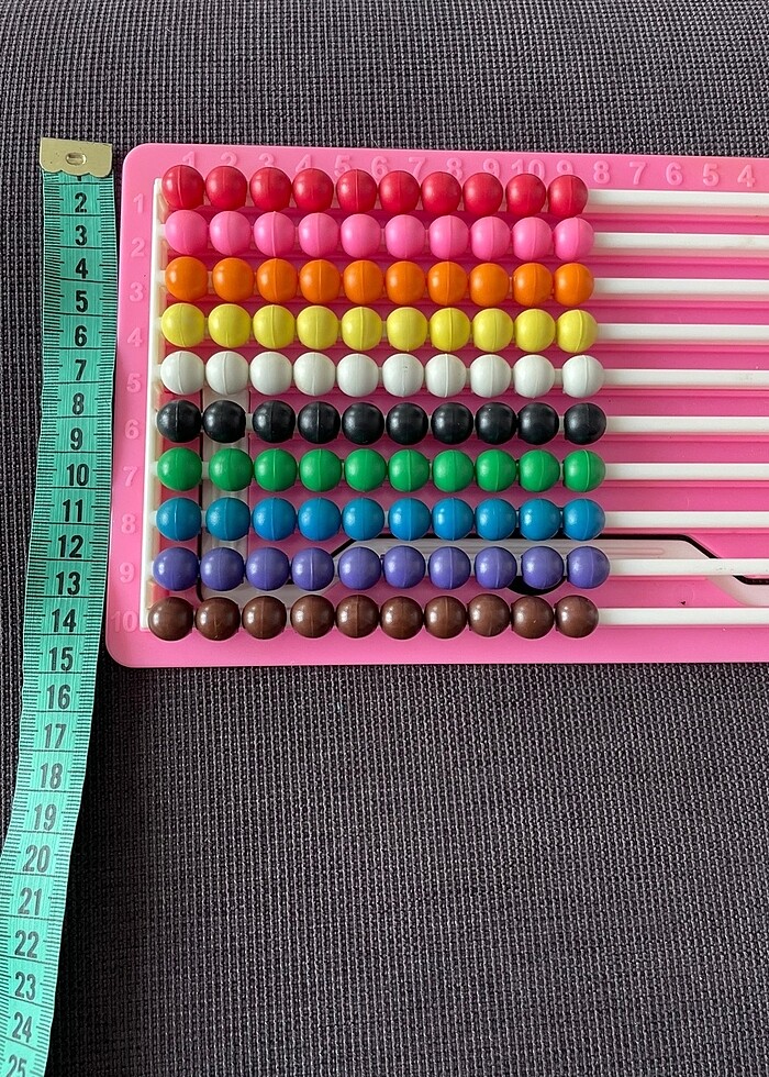 ABAKÜS SAYI BONCUĞU KARIŞIK RENKLİ - Görsel 5