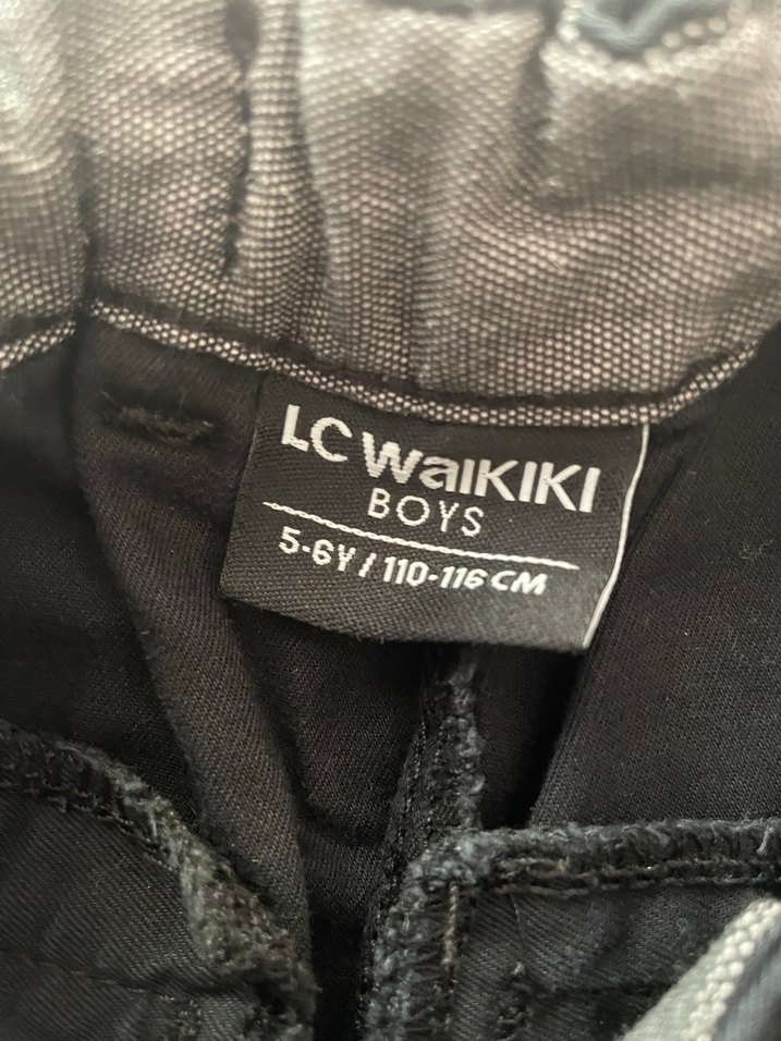 Siyah Pamuklu Erkek Çocuk Dar Kesim Pantolon - Görsel 3