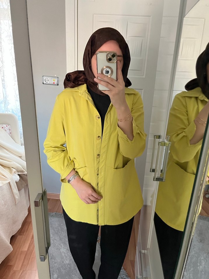 yağ yeşili gömlek - Görsel 3