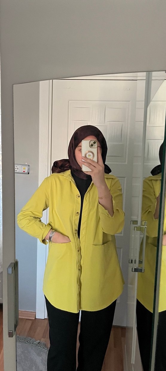 yağ yeşili gömlek - Görsel 4