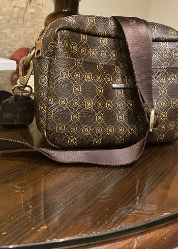 VakkoKahverengi Deri Kadın Çanta - Görsel 2