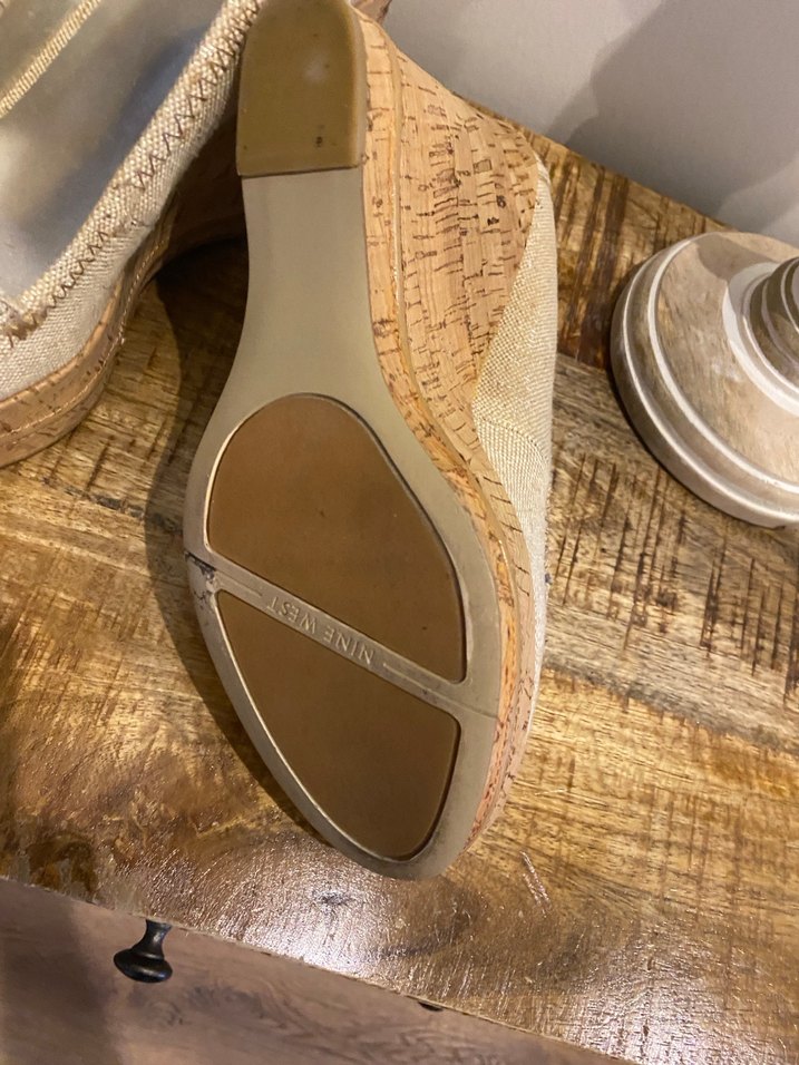 Bej Keten Kadın Dolgu Topuk Espadril - Görsel 4