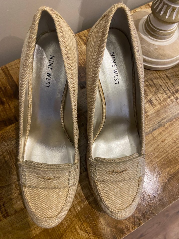 Bej Keten Kadın Dolgu Topuk Espadril - Görsel 2