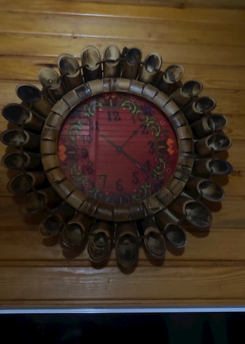 Koyu Renkli Çok Renkli Duvar Saati - Görsel 2