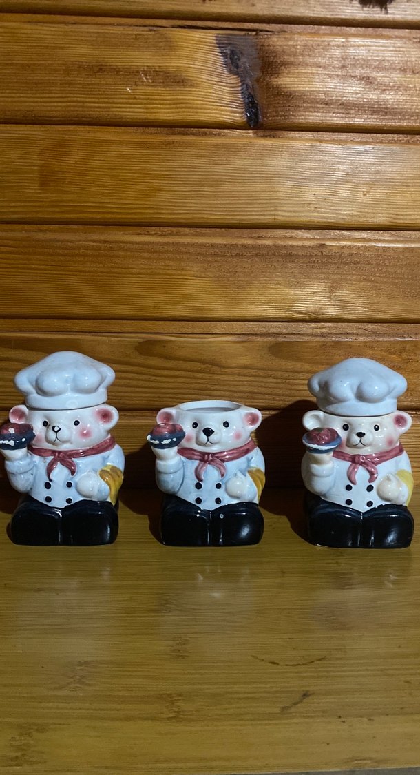 Beyaz Aşçı Temalı Ayı Biblo Seti - Görsel 3