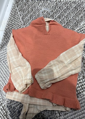 Kısa Örgü Bohem süveter ve gömlek - Görsel 7