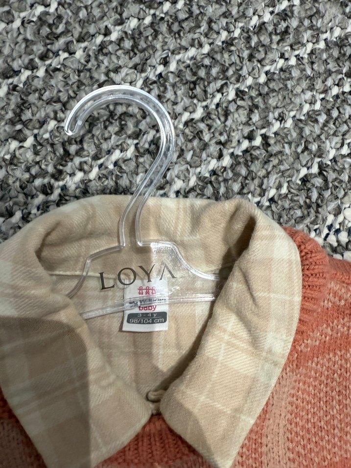 Kısa Örgü Bohem süveter ve gömlek - Görsel 3