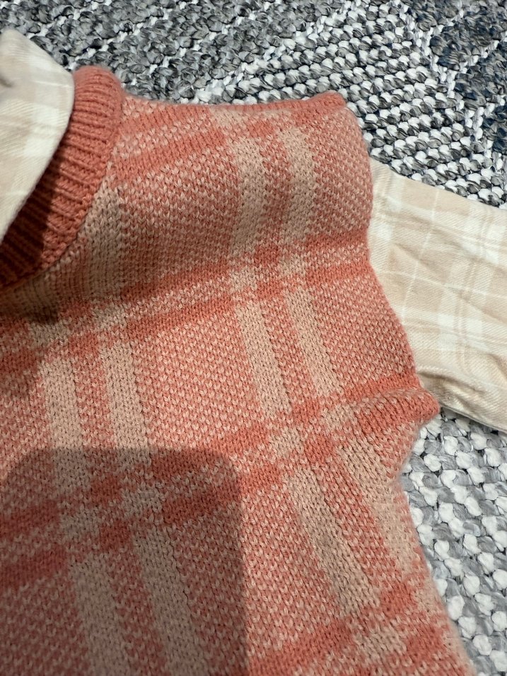 Kısa Örgü Bohem süveter ve gömlek - Görsel 5