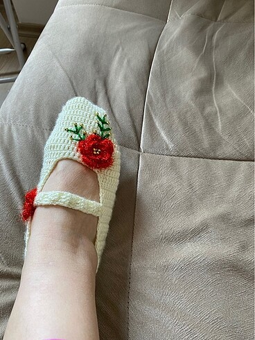 Çeyizlik şık boncuklu patik - Görsel 4