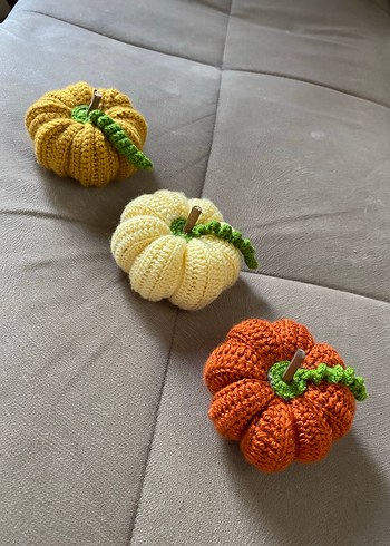 Renkli Örgü Kabak Dekorasyon Seti - Görsel 3