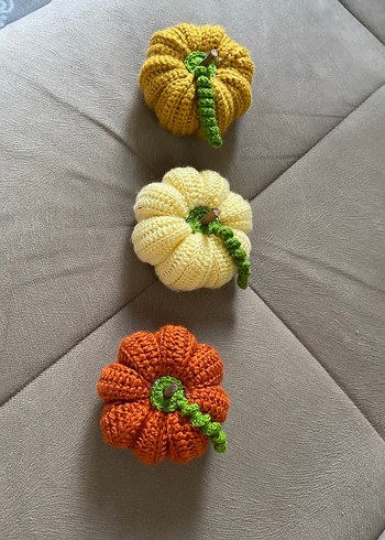 Renkli Örgü Kabak Dekorasyon Seti - Görsel 2