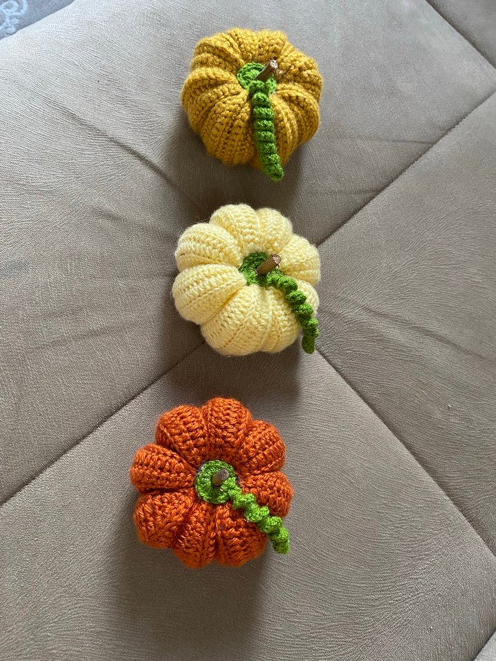 Renkli Örgü Kabak Dekorasyon Seti - Görsel 2