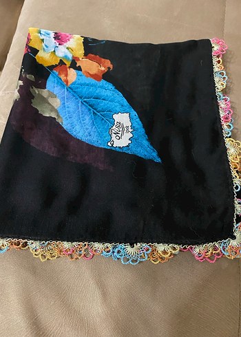 Zincir Detaylı Çok Renkli Bohem Kadın Fuları - Görsel 4