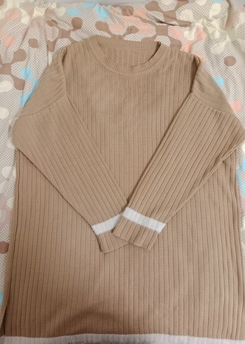 LC Waikiki Bej Fitilli Bisiklet Yaka Triko Kazak