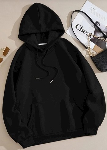 Trendyol & Milla Siyah Kapusonlu Rahat Sweatshirt