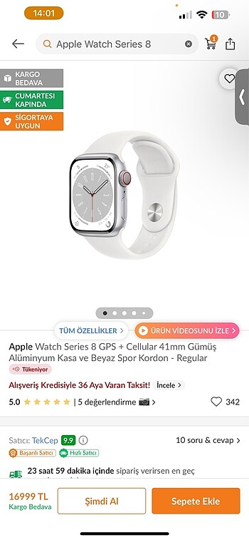 Apple Watch 8 series 41mm