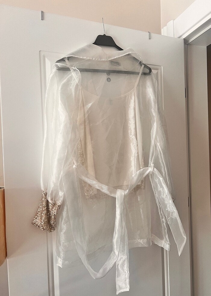 Organze abiye ceket - Görsel 2