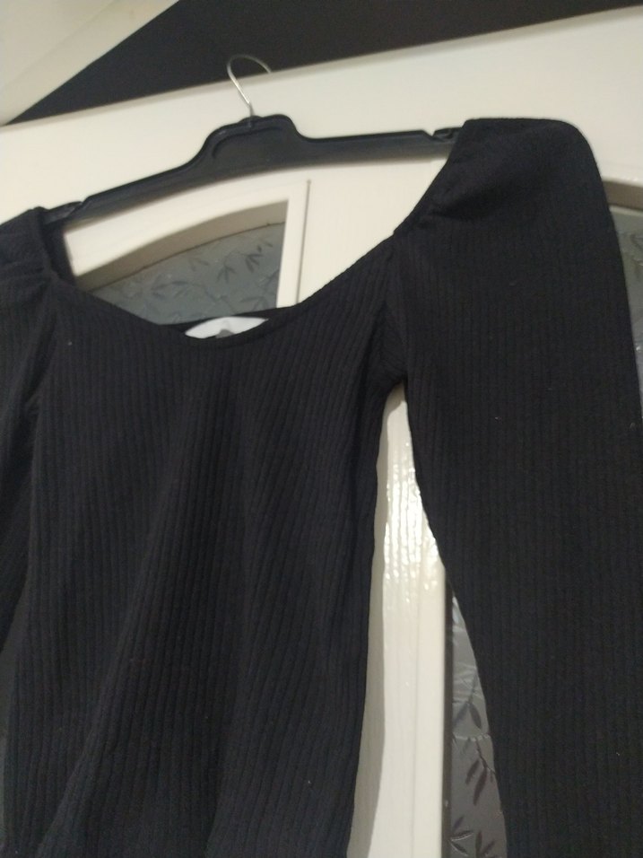 Kadın Siyah Piliseli Uzun Kollu Bluz - Görsel 3