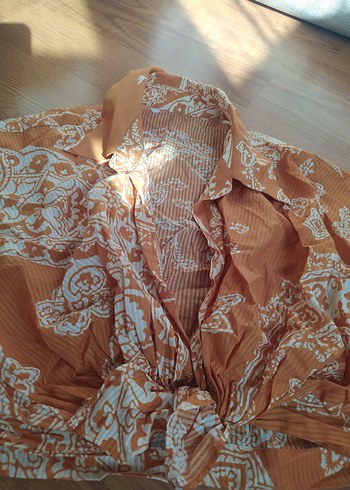 Bohem Uzun Kollu V Yaka Mini Elbise - Görsel 5