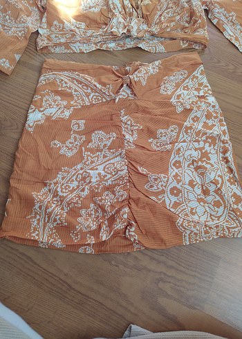 Bohem Uzun Kollu V Yaka Mini Elbise - Görsel 4