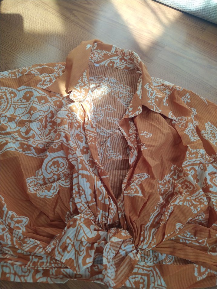 Bohem Uzun Kollu V Yaka Mini Elbise - Görsel 5