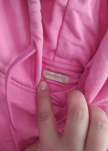 Pembe Kapüşonlu Kadın Sweatshirt - Görsel 3