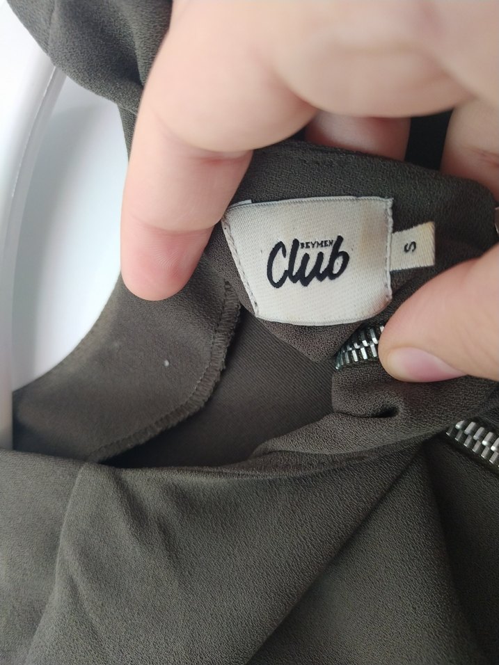 Düğmeli Kısa Kollu Salaş Keten Bluz - Görsel 4