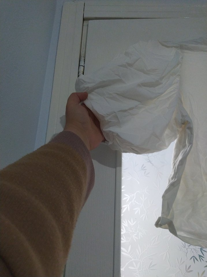 Beyaz Keten Drapeli Straplez Bluz - Görsel 3