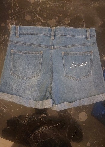 Guess Düğmeli Mavi Kadın Mini Denim Şort