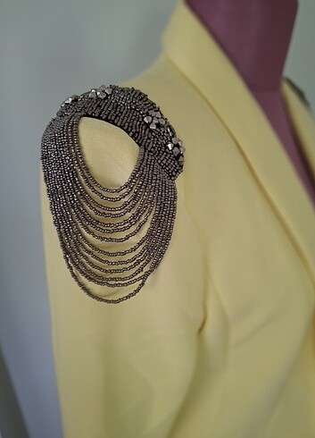 38 Beden sarı Renk 38 beden Sarı blazer ceket